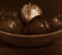 "Hetta's Bowl With Apples"<br />- 8 1/4" x 12 1/4"<br />- Photopolymer Gravure<br />- Printed on an American French Tool Tabletop Etching Press<br />- At Mark Nelson's Studio
